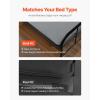 imageVEVOR Twin Size Bunkie Board 15 in Bed Board Slats with 200D Oxford Cloth Wooden Mattress Support for Twin Size Bed Easy Assembly Support Under Mattress 2 Piece GrayFull  52 x 75 in