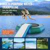 imageVEVOR Water Bouncer 10ft Swim Trampoline EasytoCarry Bouncing Platform with Slide Includes 3Step Ladder ampamp Electric Pump Ideal for Pool ampamp Lake ActivitiFloating Jump System for Kids ampamp Adults
