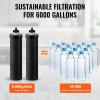 imageVEVOR Water Filters Replacement Purification Elements Activated Carbon Replacement Filters Easy to Replace Water Filter Gravity Water Filter System Compatible with Most Brands Pack of 2 BlackActivated Carbon Filter