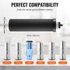 imageVEVOR Water Filters Replacement Purification Elements Activated Carbon Replacement Filters Easy to Replace Water Filter Gravity Water Filter System Compatible with Most Brands Pack of 2 BlackActivated Carbon Filter