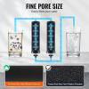 imageVEVOR Water Filters Replacement Purification Elements Activated Carbon Replacement Filters Easy to Replace Water Filter Gravity Water Filter System Compatible with Most Brands Pack of 2 BlackActivated Carbon Filter