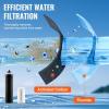 imageVEVOR Water Filters Replacement Purification Elements Activated Carbon Replacement Filters Easy to Replace Water Filter Gravity Water Filter System Compatible with Most Brands Pack of 2 BlackActivated Carbon Filter  Defluorination Filter