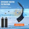 imageVEVOR Water Filters Replacement Purification Elements Activated Carbon Replacement Filters Easy to Replace Water Filter Gravity Water Filter System Compatible with Most Brands Pack of 2 BlackActivated Carbon Filter