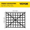 imageVEVOR Waterproof Cargo Net 72 in x 57 in Heavy Duty Truck Cargo NetWLL 700lbs 4 Adjustable Straps with Carabiners ampamp SHooks Truck Bed Cover for Trailer Pickup Boat Jeep SUV 475 x 6 ft42 x 55