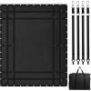 imageVEVOR Waterproof Cargo Net 96 in x 81 in Heavy Duty Truck Cargo NetWLL 700lbs 4 Adjustable Straps with Carabiners ampamp SHooks Truck Bed Cover for Trailer Pickup Boat Jeep SUV 675 x 8Waterproof