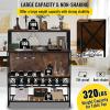 imageVEVOR Wine Rack Home Bar Table Industrial Liquor Storage Cabinets with Glass Holder Bakers Rack Freestanding with Large Capacity for Home Kitchen Dining Room Hold 12 Bottles of Wine Rustic BrownRustic Brown