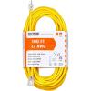 imageVEVOR 100FT Heavy Duty Extension Cord 12AWG 15Amps 1875W 3 Prongs Indoor Outdoor Electric Cord with Lighted End Flexible ampamp 40C ColdResistant for Lawn Garage Home Use ETL Listed12AWG