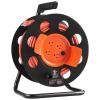 imageVEVOR 100FT Retractable Extension Cord Reel with 4 Outlets and Dust Cover Heavy Duty 12AWG SJTOW Power Cord Portable Handle and Safety Overload Circuit Breaker for Outdoor Indoor Toolshed Garage100FT 12AWG