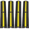 imageVEVOR 328 ft Cable Protector Ramp 4 Pack of 1 Channel 18000 lbsaxle Capacity Heavy Duty Rubber Speed Bumps Floor Cord Cable Protector Wire Cover for Residential Areas Private Garages Gardens1 Channel4PCS
