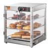 imageVEVOR 3Tier Commercial Food Warmer Display 800W Food Display Warmer with Light to Enhance Food Display 86185 Temperature Control 90L Large Capacity for Hamburger Pizza Bread Fried Chicken