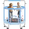 imageVEVOR 5FT Trampoline 50quot55quot56  35quot for IndoorOutdoor use for Toddlers Foldable Mini Baby with Foam Handle Recreational Birthday GiftBule