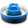 imageVEVOR Ceramic Cat Water Fountain 21L71oz Cupcake Pet Fountain Porcelain Cat Water Dispenser with UltraQuiet Pump 360 Drinking Area and MultiLayer Filtration System for Cats and Dogs Blue