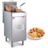 imageVEVOR Commercial Deep Fryer 3Burner Fryer for Restaurants Stainless Steel Floor Standing Deep Fryers with Dual Baskets and Adjustable Temperature Natural Gas Powered 40 lbs Capacity 90000 BTUPropane Powered