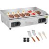 imageVEVOR Commercial Electric Griddle 22quot 1600W Countertop Flat Top Griddle Stainless Steel Teppanyaki Grill wIron Cooking Plate 122572 Adjustable Temp Control 2 Shovels ampamp Brushes 110V30inch 220VNo Plug