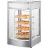 imageVEVOR Commercial Food Warmer Display for 14quot Pizza 4Tier Pizza Warmer with Rotary Steam Heating 86185 Temperature Control and Temp Display 25W Oven Light  Top LED for Pizza Shop Restaurant