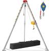 imageVEVOR Confined Space Tripod Kit 1800 lbs Winch Confined Space Tripod 7 Legs and 98 Cable Confined Space Rescue Tripod 328 Fall Protection Harness Storage Bag for Traditional Confined Spaces1200lbs