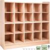 imageVEVOR Cubby Mobile Tray Storage Cabinet 20Compartment Cubby Storage Shelf Cubby Storage Cabinet 4 x 5 Classroom Cubbies Classroom Furniture for Home Daycare and Preschool Natural20Section