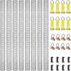 imageVEVOR E Track TieDown Rail Kit 32PCS 5FT ETracks Set Includes 8 Steel Rails ampamp 8 O Rings ampamp 8 TieOffs with DRing ampamp 8 End Caps Securing Accessories for Cargo Motorcycles and Bikes5FT32Pcs