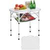 imageVEVOR Folding Camping Table Adjustable Height Aluminum MDF Outdoor Portable Lightweight for Cooking Beach Picnic Travel 24 x 16 inchSilver1