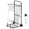 imageVEVOR Folding Chair Rack 300 LBS Capacity LShape Vertical Placement Chair Cart for 25 Chairs HeavyDuty Metal Chair Storage Dolly with Rubber Wheels MultiFunction Chair Holder Matte BlackHanging type