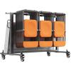 imageVEVOR Folding Chair Rack 400 LBS Capacity HeavyDuty Chair Cart for 42 Chairs or 12 Tables MultiFunction Chair Storage Dolly with Rubber Wheels and Holders Large Chair Holder Matte BlackMatte Black