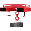 imageVEVOR Forklift Lifting Hook 4400lbs Capacity Forklift Lifting Hoist Red Forklift Mobile Crane with Swivel Hook and Two Large TScrews Hook Forklift Lifting Hoist Fork Lifting Attachment6600LBS