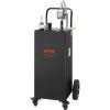 imageVEVOR Fuel Caddy 35 Gallon Gas Storage Tank on 4 Wheels with Manual Transfer Pump Gasoline Diesel Fuel Container for Cars Lawn Mowers ATVs Boats More YellowBlack