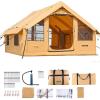 imageVEVOR Inflatable Tents for Camping Easy Setup Blow up Tent with Hand Pump 4 Season Glamping Tent with Stove Jack Doors ampamp Mesh Windows Storage Bag Included for Easy Taking58 Person With 2 Skylights
