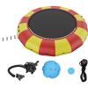 imageVEVOR Inflatable Water Bouncer 15ft Recreational Water Trampoline Portable Bounce Swim Platform with 3Step Ladder ampamp Electric Air Pump Kids Adults Floating Rebounder for Pool Lake Water Sportsred