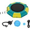 imageVEVOR Inflatable Water Bouncer 15ft Recreational Water Trampoline Portable Bounce Swim Platform with 3Step Ladder ampamp Electric Air Pump Kids Adults Floating Rebounder for Pool Lake Water Sportsyellow