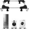 imageVEVOR Mini Fridge Stand 1625 Adjustable Dolly Washing Machine Stand Base with 4 Strong Feet 4 Locking Swivel Wheels Furniture Mover Mobile Base for Washing Machine Washer and Dryer2735inch