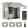 imageVEVOR Outdoor Electrical Outlet Box Dual 20 AMP WRTR GFCI Receptacle Rainproof 3R Enclosure Weatherproof Metal Power Switch Box with Cover for Halloween Christmas Decor Patio Lights ETL Listed20 Amp