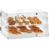 imageVEVOR Pastry Display Case 2Tier Commercial Countertop Bakery Display Case Acrylic Display Box with Rear Door Access ampamp Removable Shelves Keep Fresh for Donut Bagels Cake Cookie 207quotx132quotx119quot2 Tray