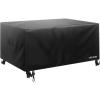 imageVEVOR Patio Furniture Cover 420D Heavy Duty Waterproof Outdoor Dining Table and Chairs Cover Large Squre Patio Table Covers with Air Vent for All Weather 74L x 74W x 28H inch Black126L x 126W x 32H