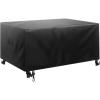 imageVEVOR Patio Furniture Cover 420D Heavy Duty Waterproof Outdoor Dining Table and Chairs Cover Large Squre Patio Table Covers with Air Vent for All Weather 74L x 74W x 28H inch Black74L x 74W x 28H