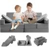 imageVEVOR Play Couch 15pcs Modular Couch Toddler Foam Sofa Couch with HighDensity 25D Sponge for Playing Creativing Sleeping Imaginative Kids Furniture for Bedroom and Playroom
