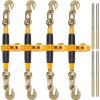 imageVEVOR Ratchet Chain Binder 516quot38quot Heavy Duty Load Binders with G80 Hooks 7100 lbs Secure Load Limit Laborsaving Antiskid Handle Tie Down Hauling Chain Binders for Flatbed Truck Trailer 4 P