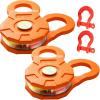 imageVEVOR Snatch Block Pulley 33000LBS WLL Pulley System for Synthetic Rope Or Steel Cable Change The Direction Create Mechanical Advantage Ideal for Truck Tractor ATV ampamp UTV 1 Pack Orangeyellow