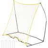 imageVEVOR Soccer TrainerPortable Soccer Rebounder Net Iron Soccer Practice Equipment Sports Football Rebounder Wall with Portable Bag Perfect for Team Solo Training Passing Volley7x7ft