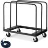imageVEVOR Steel Panel Truck 1500 LBS Panel Dolly Cart with 5quot Swivel Casters and 3602quot x 2402quot Deck HeavyDuty Drywall Sheet Cart Handling Wall Panel Sheetrock Lumber for Garage Home Warehouse1800 LBS