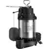 imageVEVOR Submersible Sump Pump 05HP 4188GPH 24 ft Lift Cast Iron Sewage Water Pump with 10 ft Power Cord and Automatic Float Switch Stainless Steel for Clean Flooded Basement Yard Farm Sewer05 HP