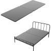 imageVEVOR Twin Size Bunkie Board 15 in Bed Board Slats with 200D Oxford Cloth Wooden Mattress Support for Twin Size Bed Easy Assembly Support Under Mattress 2 Piece GrayFull  52 x 75 in