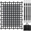 imageVEVOR Waterproof Cargo Net 96 in x 81 in Heavy Duty Truck Cargo NetWLL 700lbs 4 Adjustable Straps with Carabiners ampamp SHooks Truck Bed Cover for Trailer Pickup Boat Jeep SUV 675 x 8Polyester