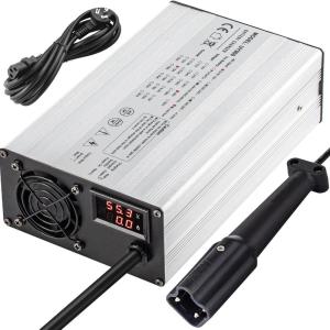 imageVEVOR 48 Volt 15 Amp Golf Cart Battery Charger with G29 DriveLED Club Car Battery Charger Aluminum Shell Power Wise for Ez Go Yamaha48V 15A For G29 Plug