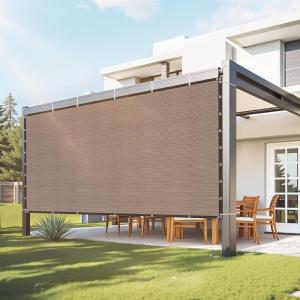 imageVEVOR 90 Sun Shade Cloth 8 x 12 ft Pergola Shade Cover with Stainless Steel Grommets Sun Shades Canopy Privacy Screen with 140 GSM HDPE Material for Outdoor Patio Garden and Backyard Brown8 x 12 ft Brown