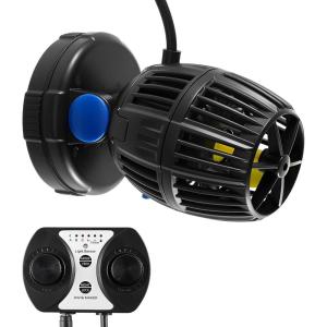 imageVEVOR Aquarium Wave Maker 25W 2380 GPH Adjustable Cross Flow Pump with Controller Magnetic DC 24V Aquarium Powerhead Strong Magnetic Base 360 Rotating Wavemaker for Saltwater Marine FreshwaterMini