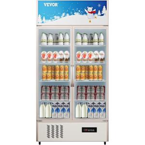 imageVEVOR Commercial Merchandiser Refrigerator Triple Glass Doors Cubic Ft Upright Display Beverage Cooler 79quot Tall x 60quot Width Fridge with LED Lighting for Drink Wine Soda Gold 35 cuft23 cuft
