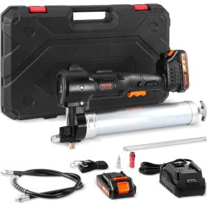 imageVEVOR Cordless Grease Gun 20Volt 10000 PSI 39quot Long Hose Electric Grease Gun Kit Professional High Pressure Battery Powered Grease Gun with Carrying Case Battery and Charger Included Black2 Battery