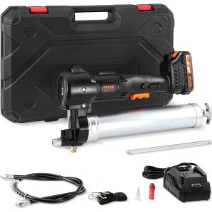 imageVEVOR Cordless Grease Gun 20Volt 10000 PSI 39quot Long Hose Electric Grease Gun Kit Professional High Pressure Battery Powered Grease Gun with Carrying Case Battery and Charger Included Black1 Battery