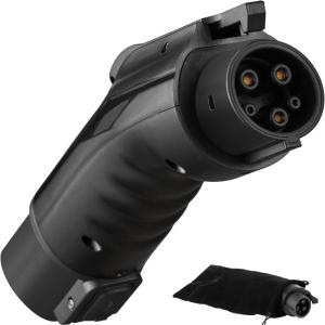 imageVEVOR Designed for Tesla to J1772 Adapter 48A 240V Fit for All J1772 EVs IP56 EV Charger Adapter with AntiDrop Lock ampamp Storage Bag for Tesla Wall Connector Destination Charger and Mobile ConnectorTesla to J1772 48A